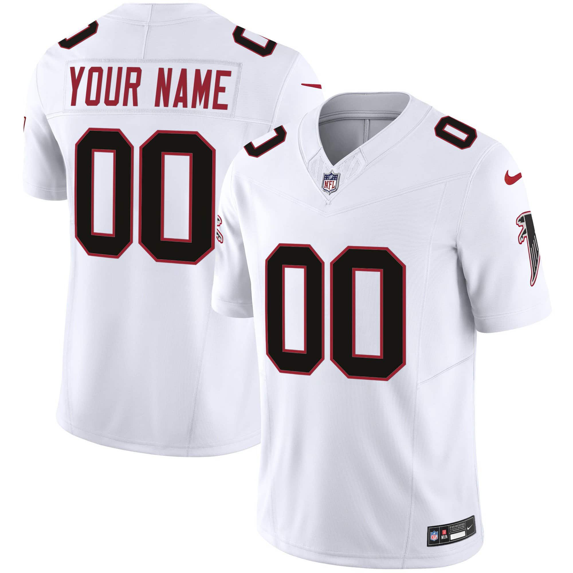 Men Atlanta Falcons White 2024 Nike Vapor Limited Custom NFL Jersey